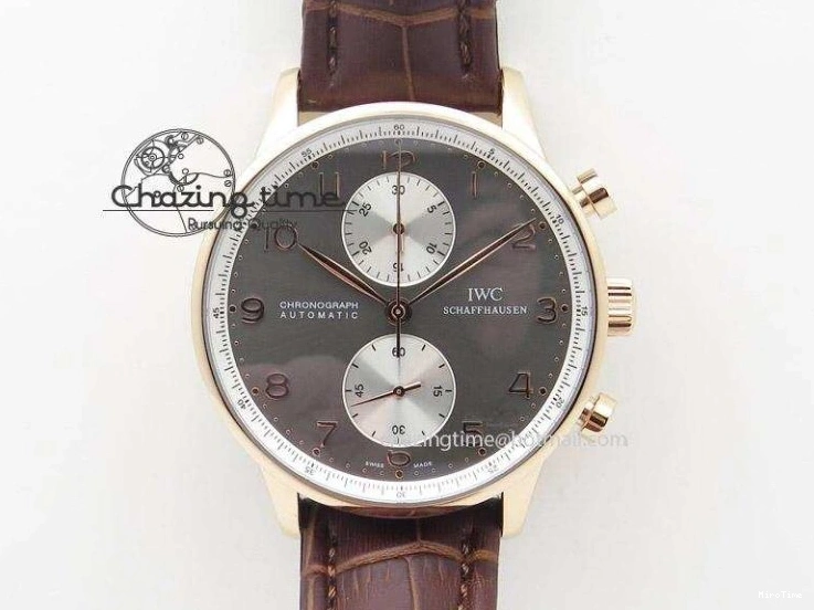 MIROTIME 0514 Portuguese Tourbillon IW5046 RG ZF Best Edition White Dial on Brown Leather Strap UrbanStyle 7144